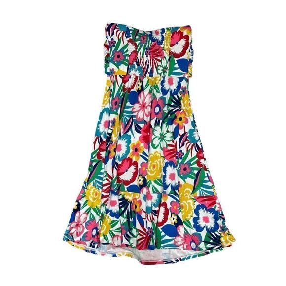 Boden Lilah Multiway Dress Size 6 Halter Strapless Smocked Back Colorful Floral - Picture 4 of 11